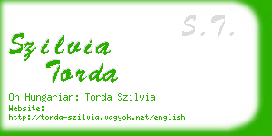 szilvia torda business card